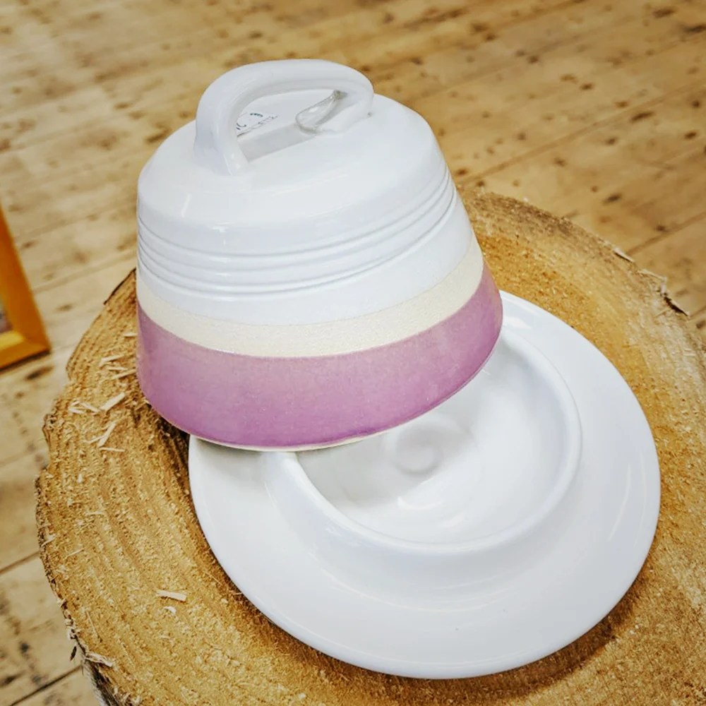 Butter dome - Pink, Small Woodford Pottery