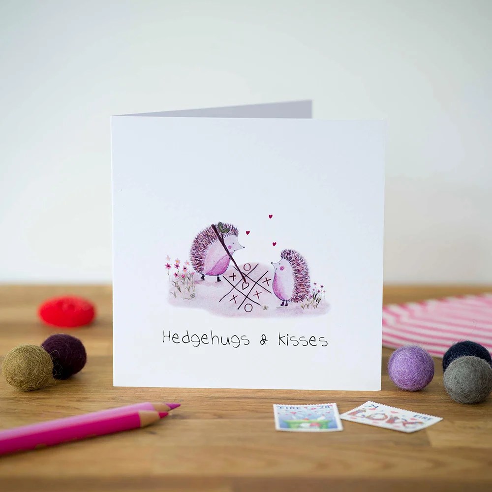 Hedgehugs and kisses - Card Pear shaped studio