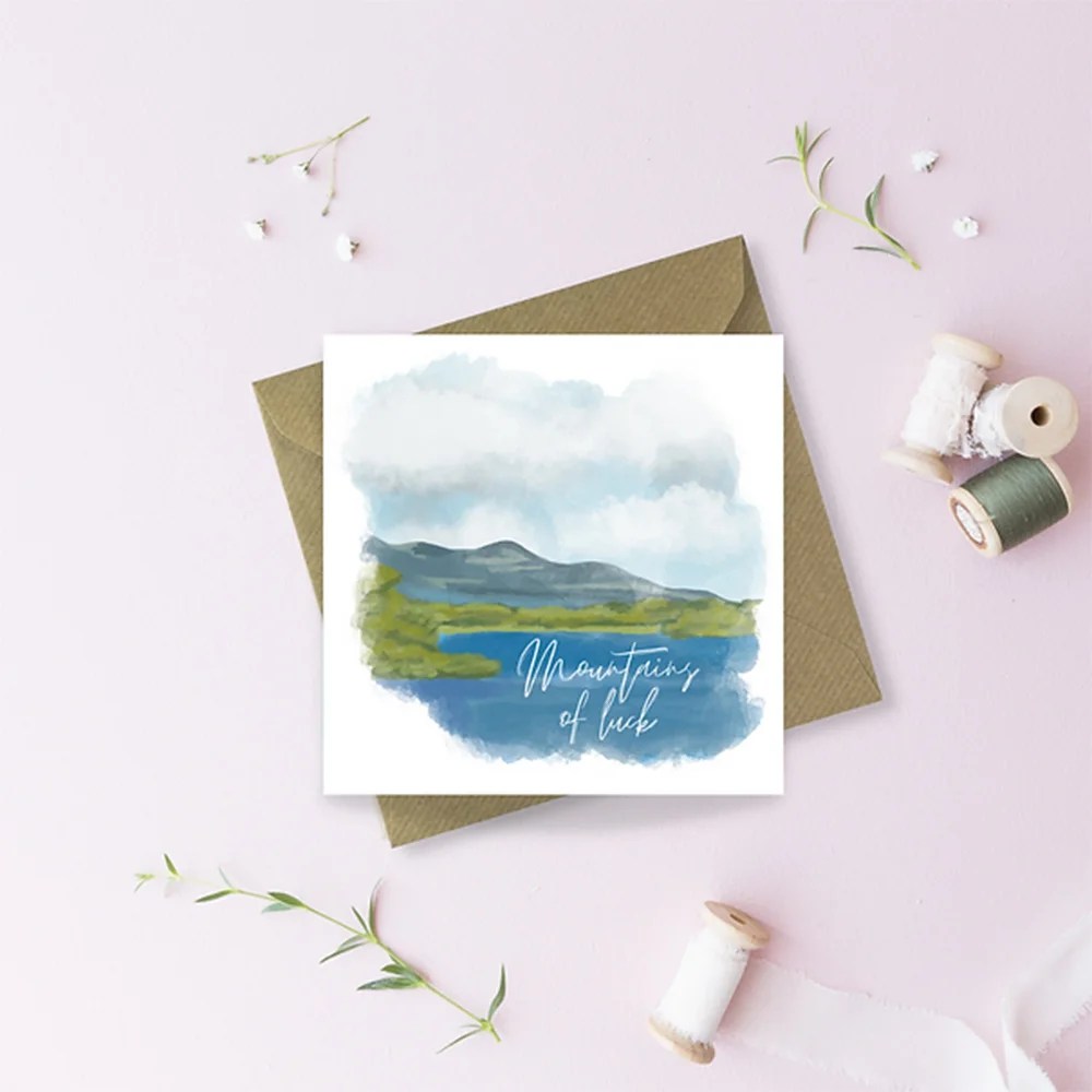Good luck greeting cards - Mountains of luck Sayers Studio