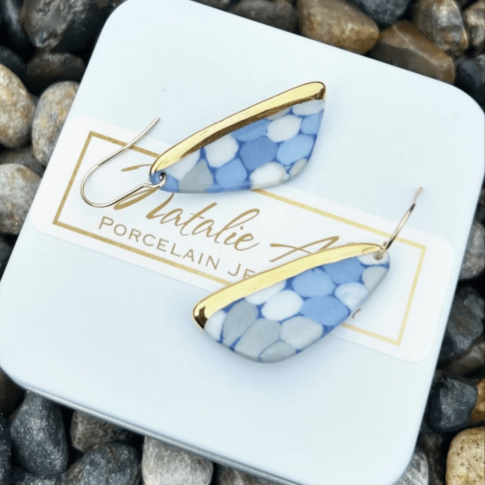 Porcelain dangle earrings - Model 2 Natalie Alers Jewellry