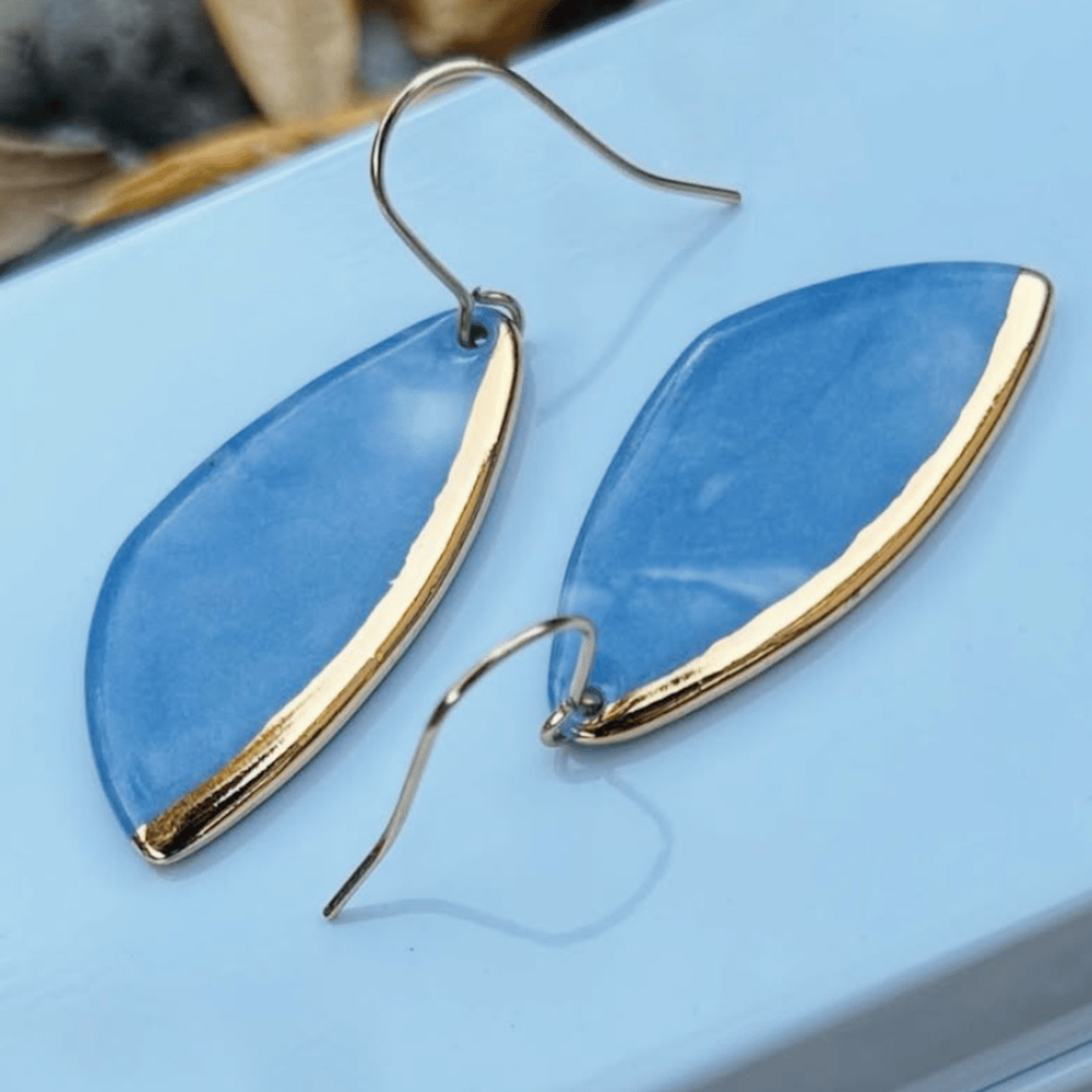 Porcelain dangle earrings - Model 4 Natalie Alers Jewellry