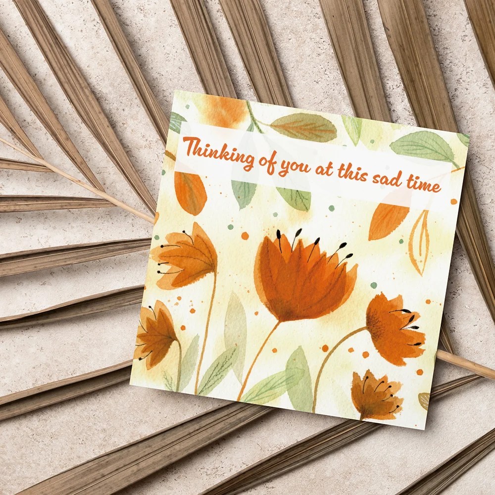 Sympathy greeting card - Sad time Tiny Studio