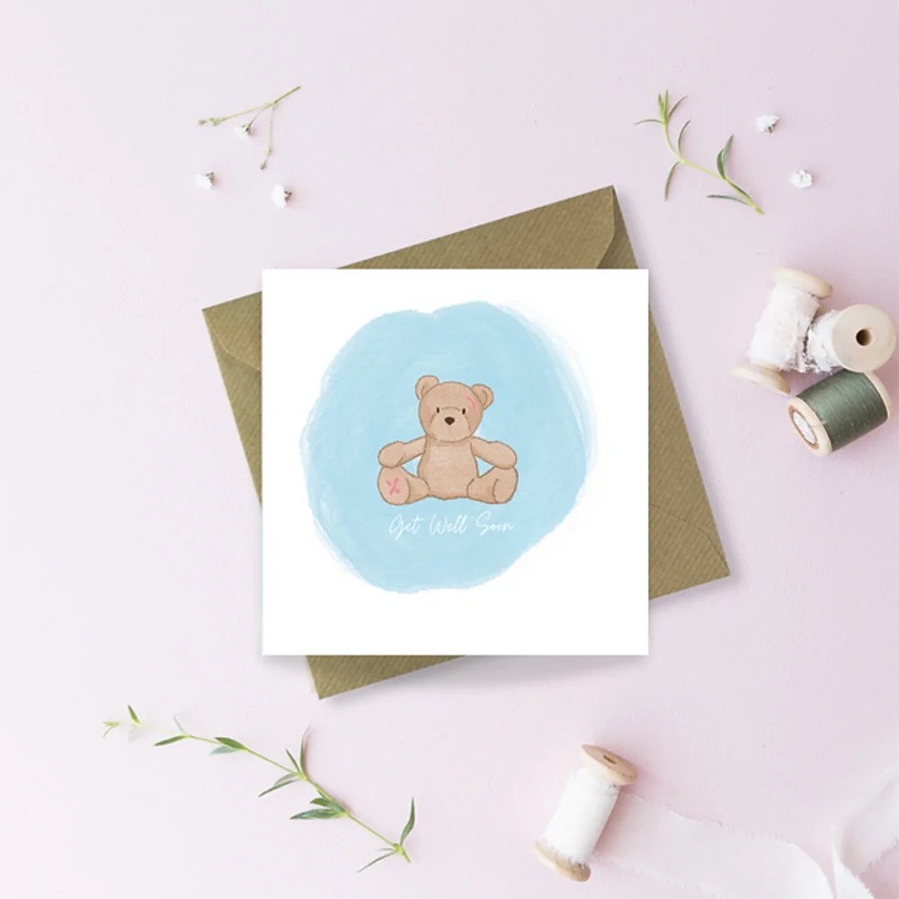 Get well soon greeting card Sayers Studio