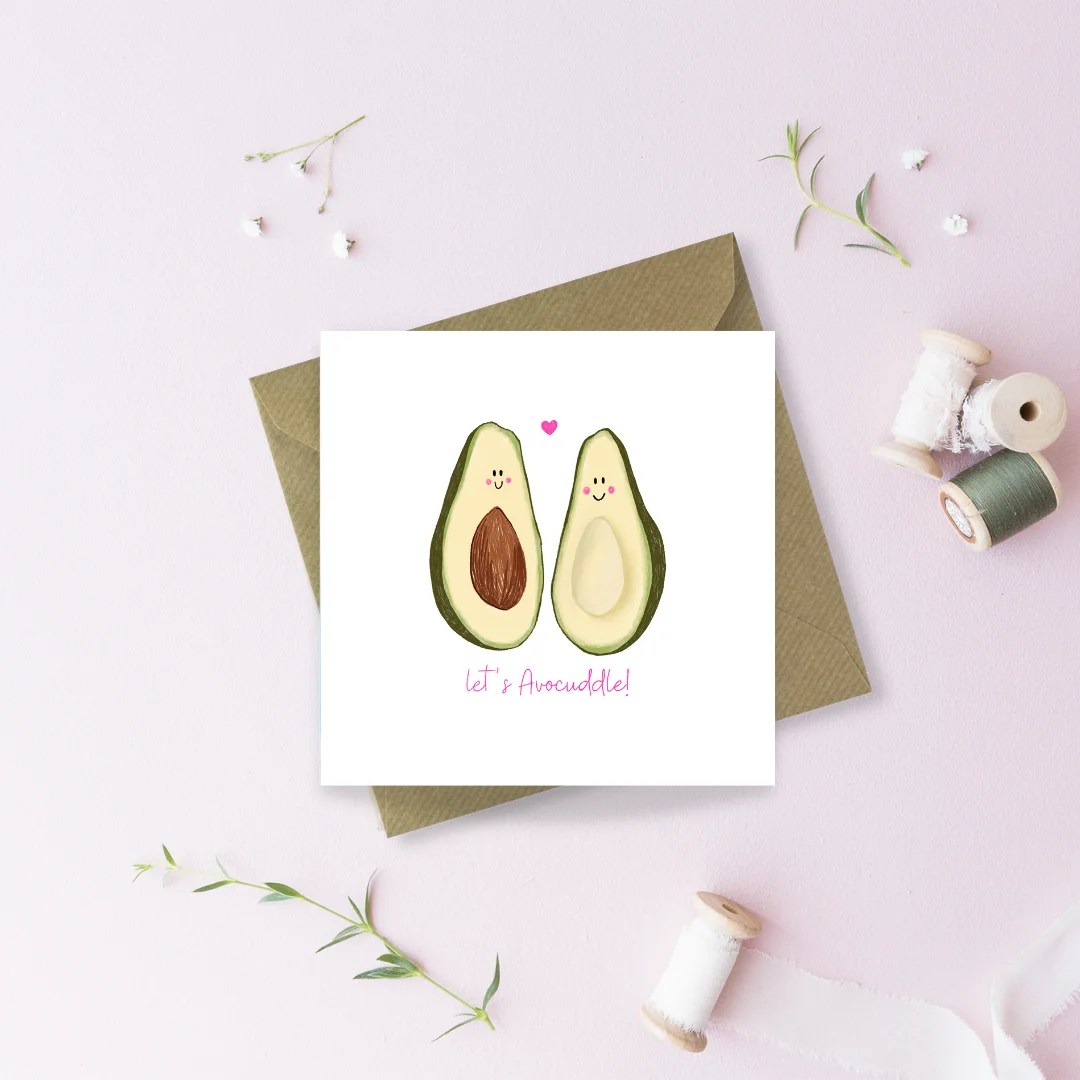Love card - Sayers Studio - Let's avocuddle