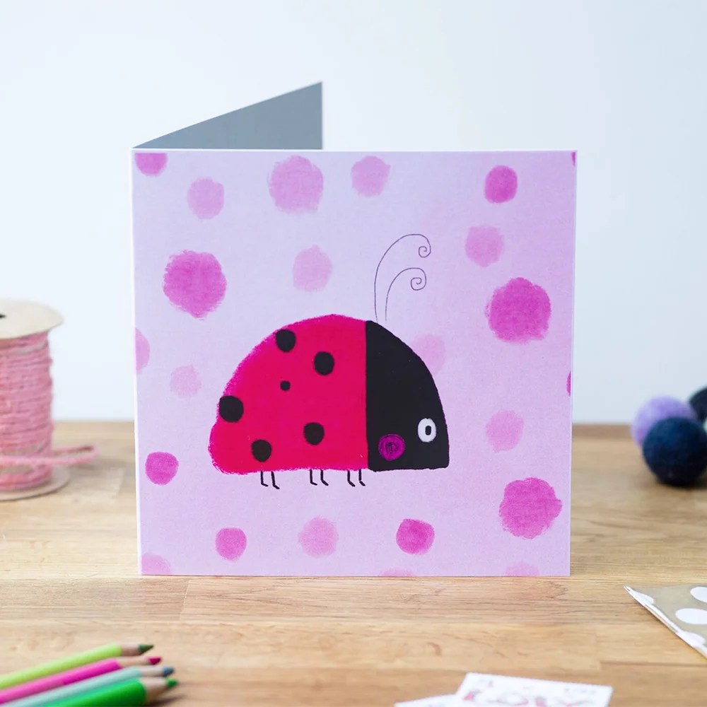 Greeting card - Ladybird Pear shaped studio