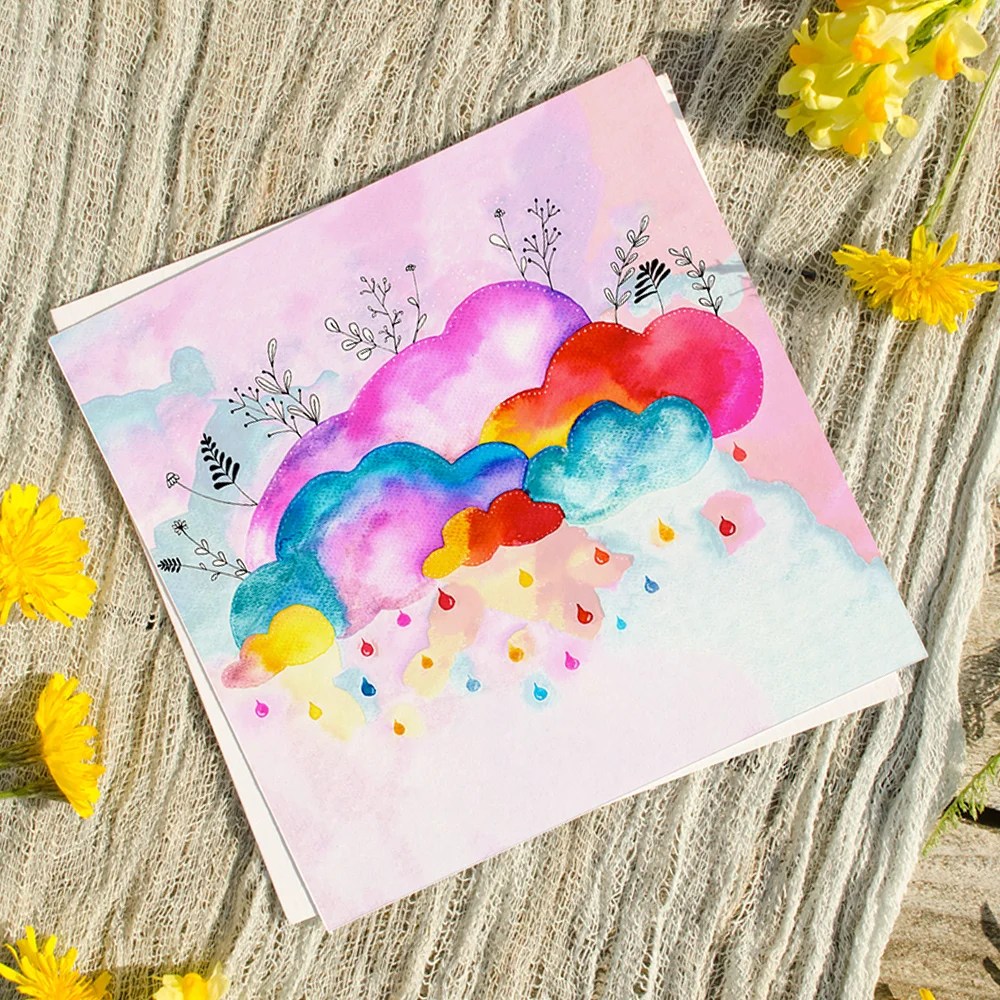Greeting card - Clouds Tiny Studio