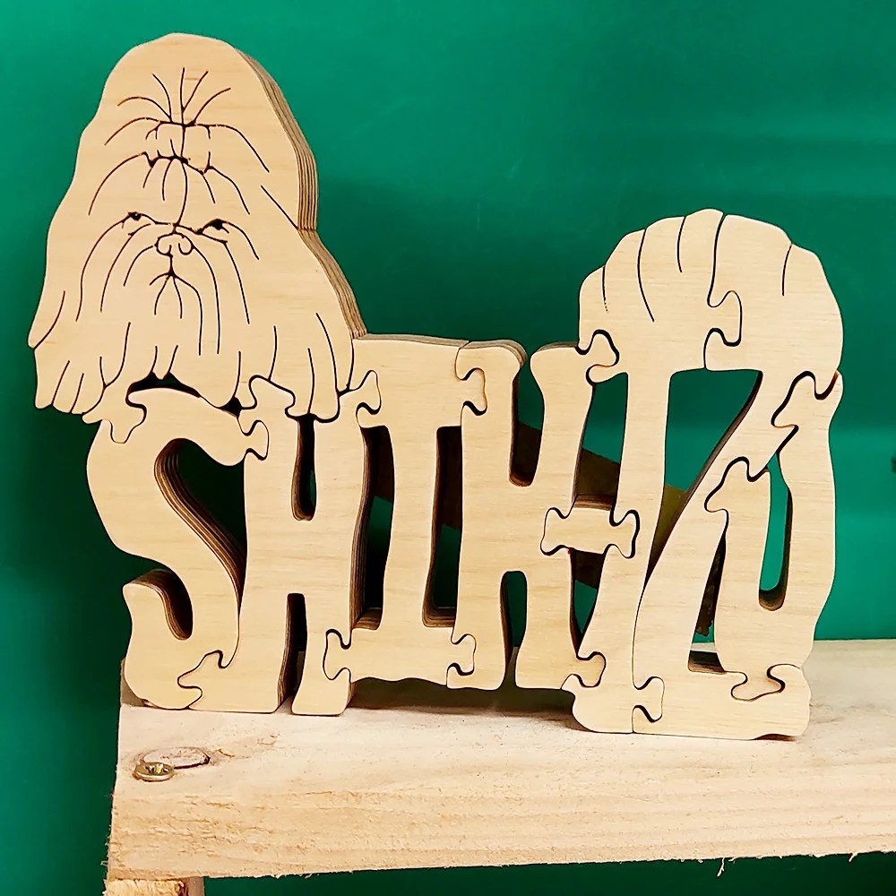 Wooden Jigsaw - Small dog - Shih tzu Tony's Toy's