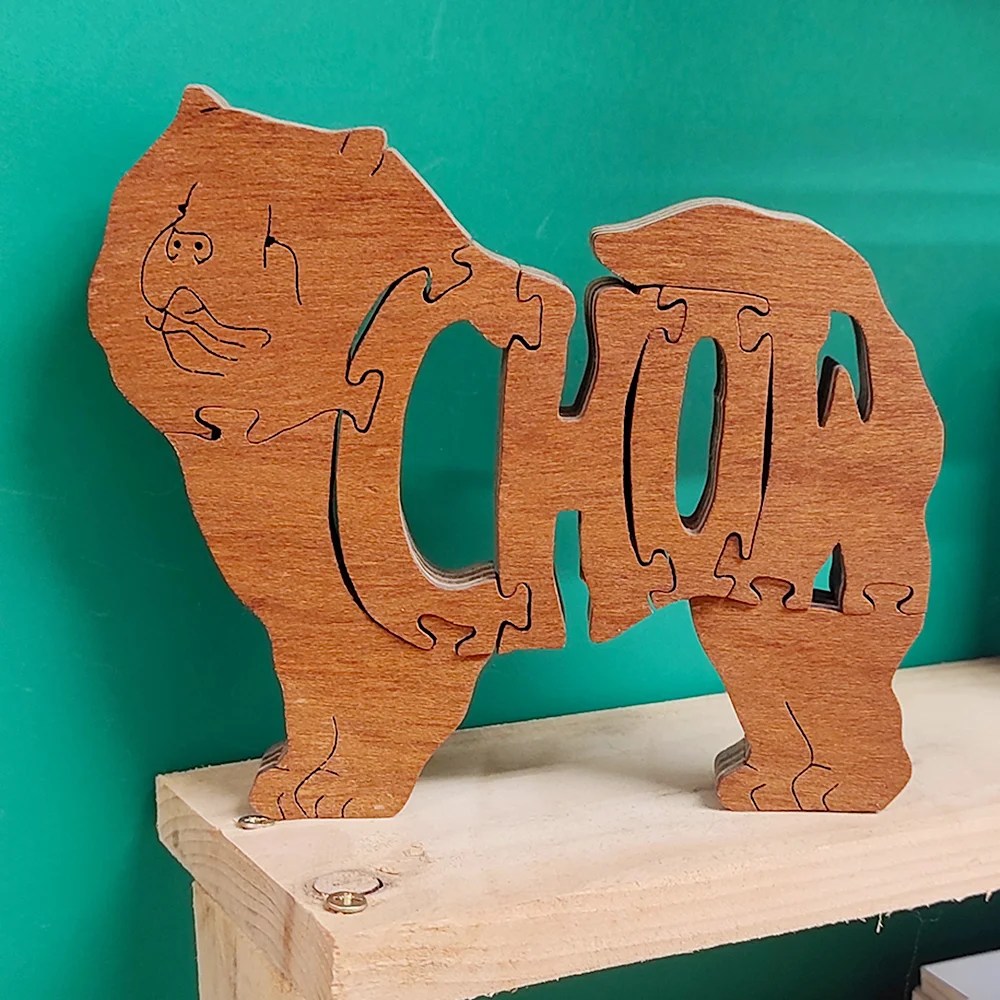 Wooden Jigsaw - Large dog - Chow Tony's Toy's