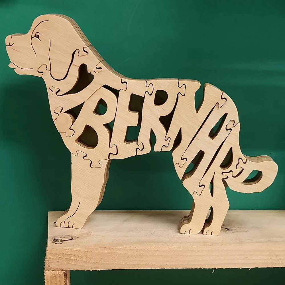 Wooden Jigsaw - Large dog - St Bernard Tony's Toy's
