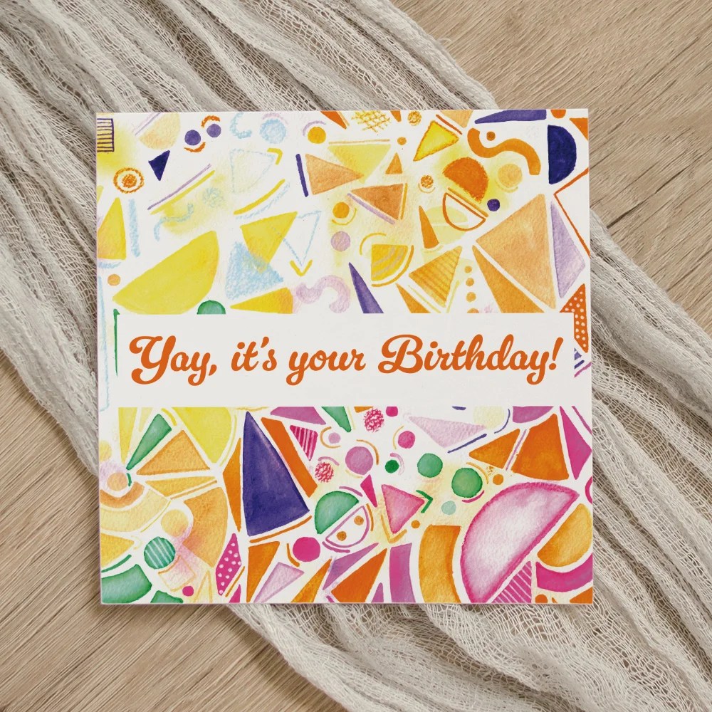 Greeting card - Happy Birthday - Yay Tiny Studio