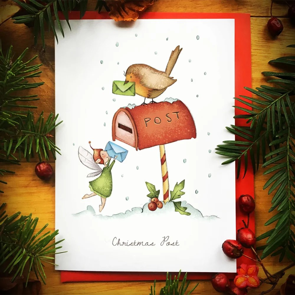 Christmas cards - Burren Flower Fairies - Christmas post