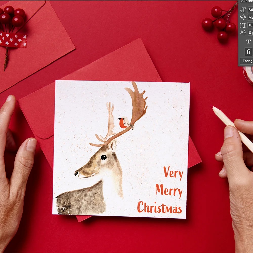 Christmas Greeting cards - Tiny Studio - Reindeer