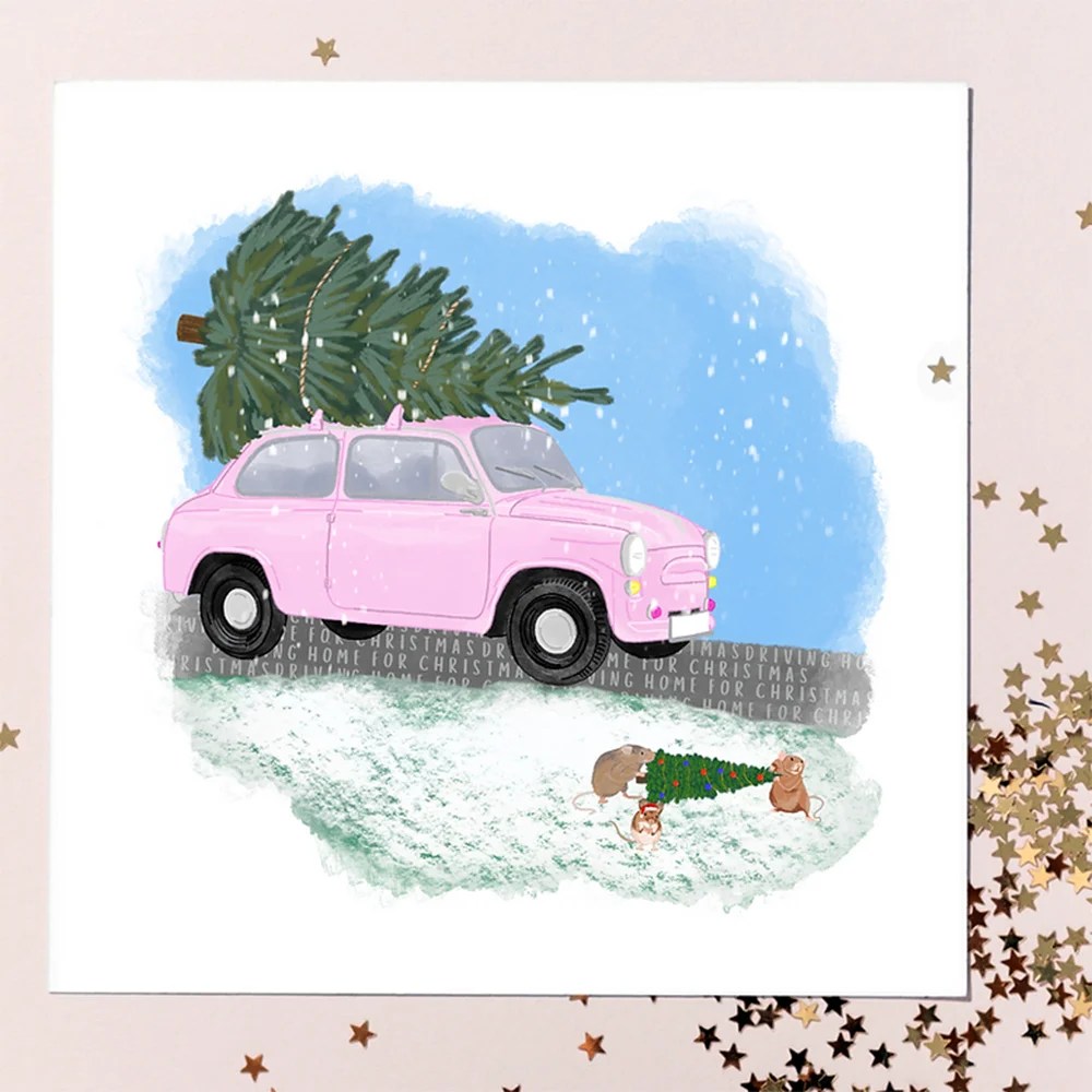 Sayers Christmas card - Driving home for Christmas Sayers Studio