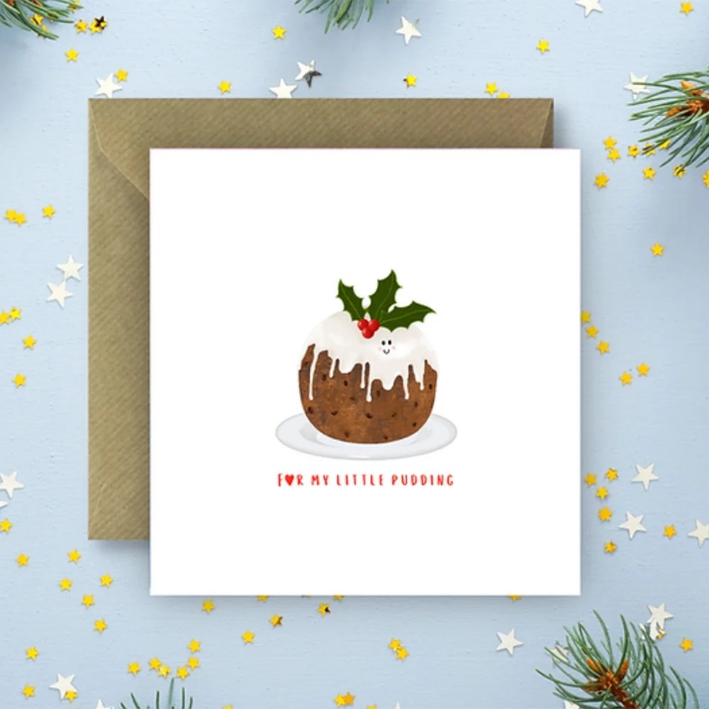 Sayers Christmas card - For my little pudding Sayers Studio