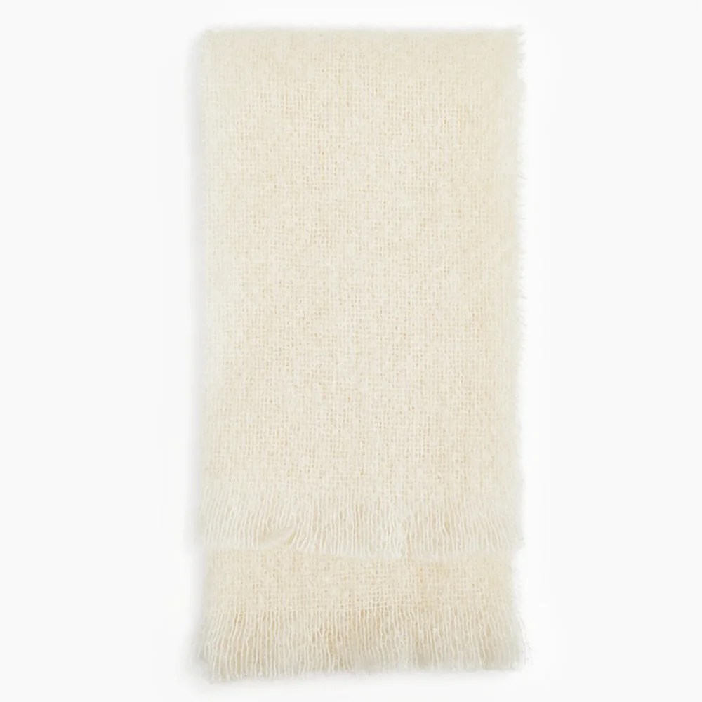 Mooneen Mohair scarf - Ivory Cushendale