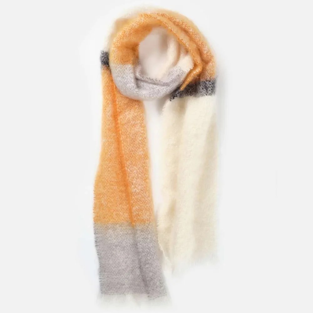 Silare Mohair scarf - Ochre Cushendale