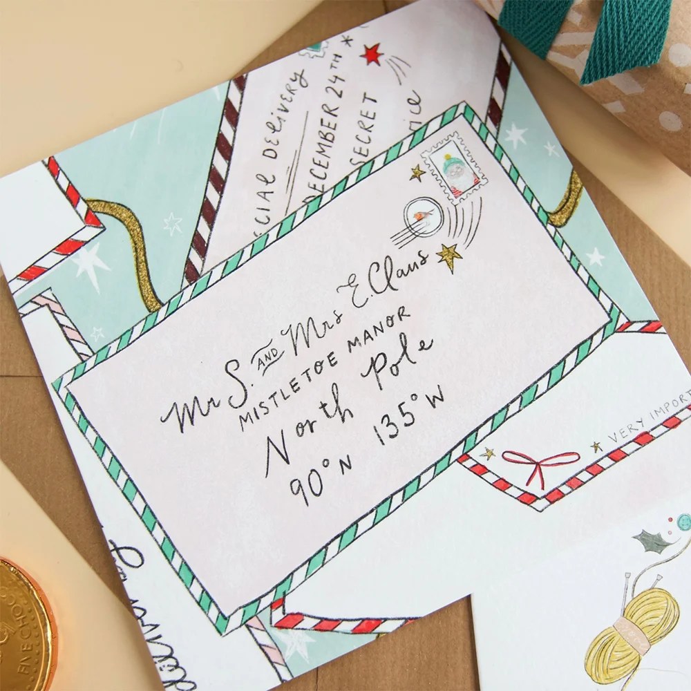Christmas greeting cards - Mr Santa Mrs Claus Pickled Pom Pom