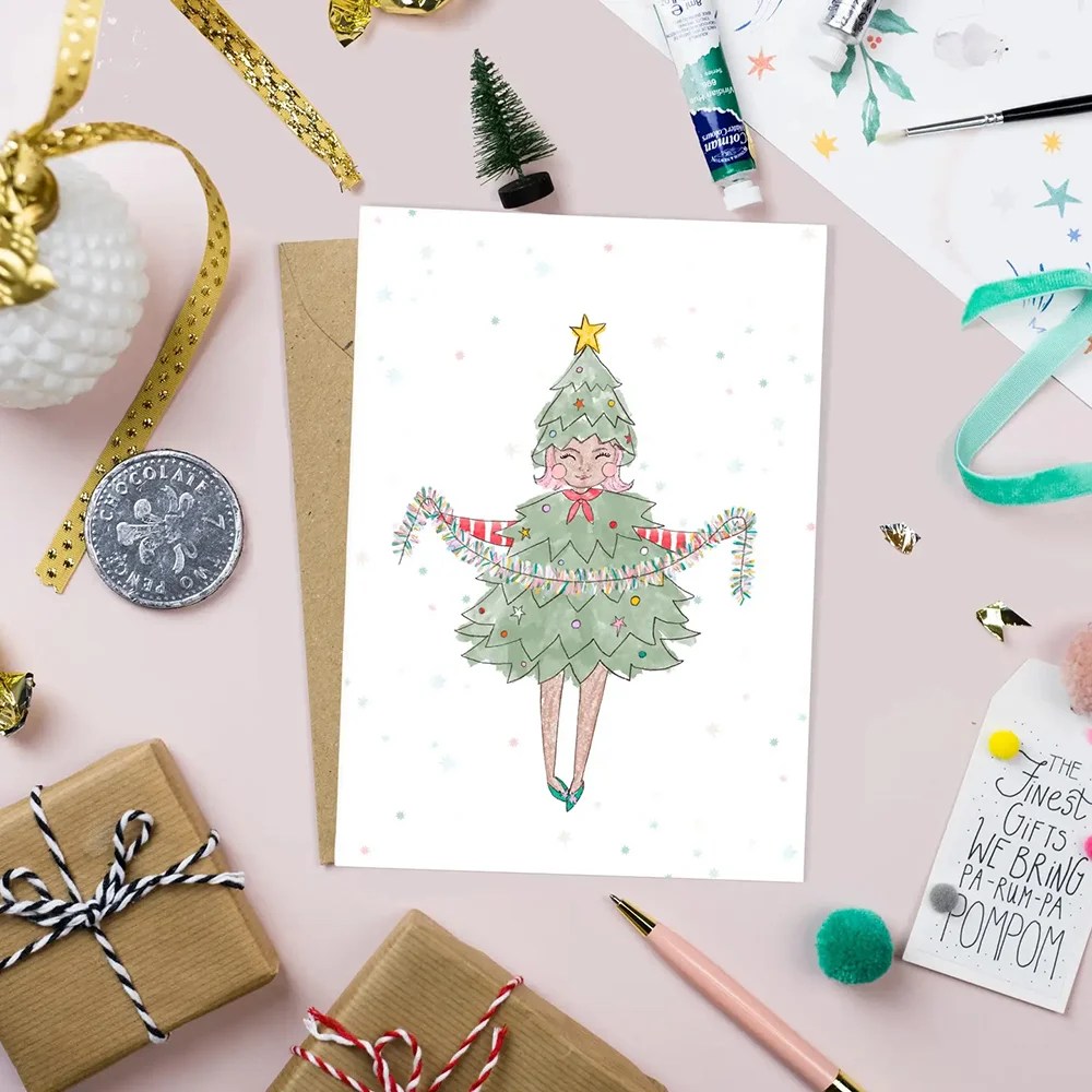 Christmas greeting cards - Oh Christmas tree! Pickled Pom Pom