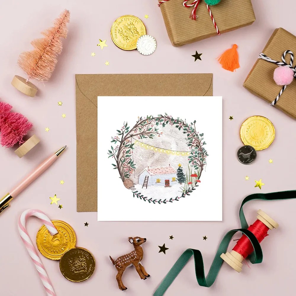 Christmas greeting cards - Cozy Cottage Pickled Pom Pom