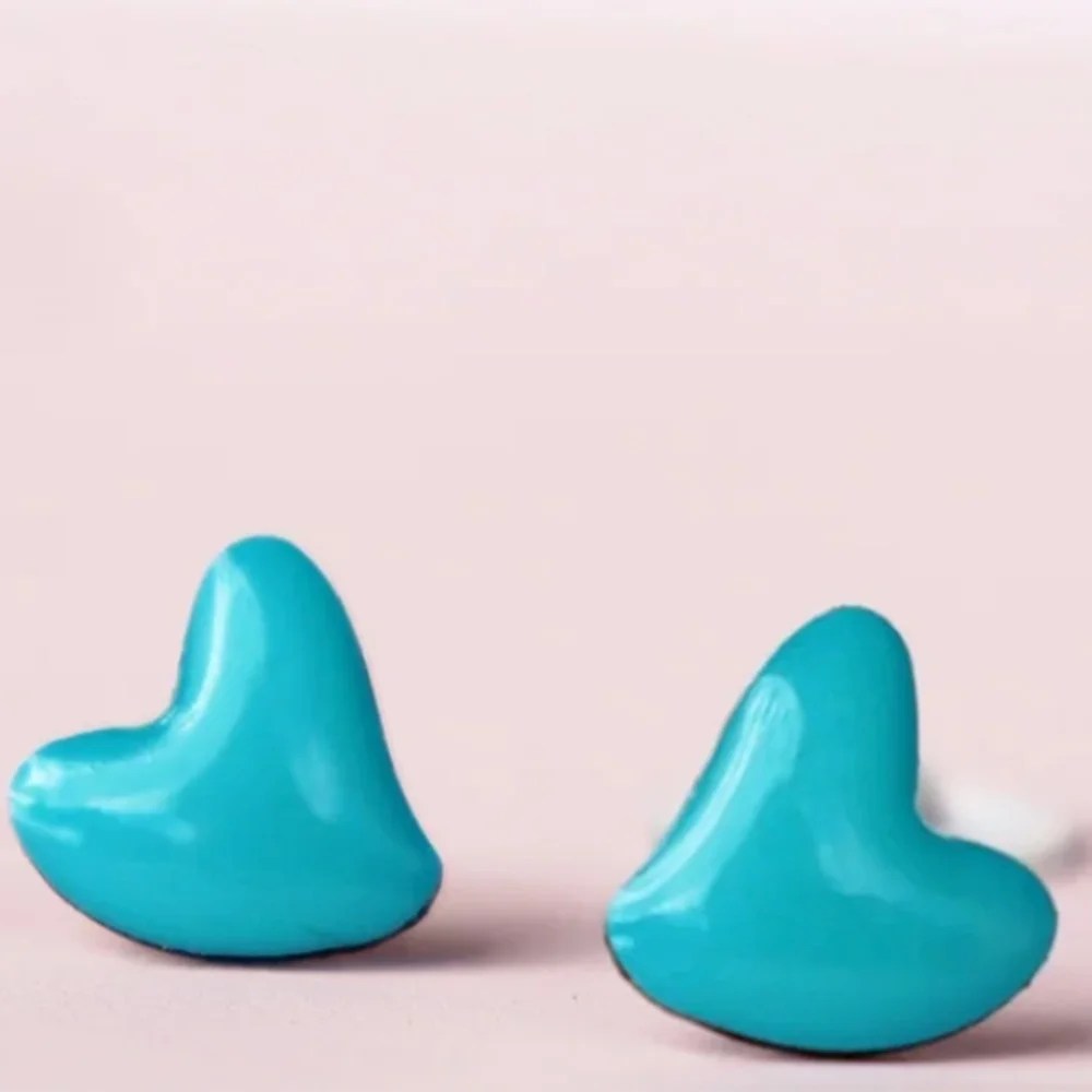 Stud heart earrings - Turquoise DANA Jewellery