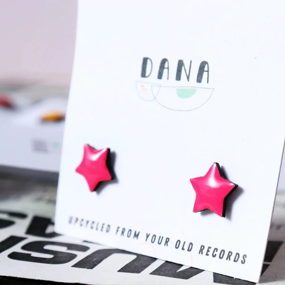 Star earrings - Pink DANA Jewellery