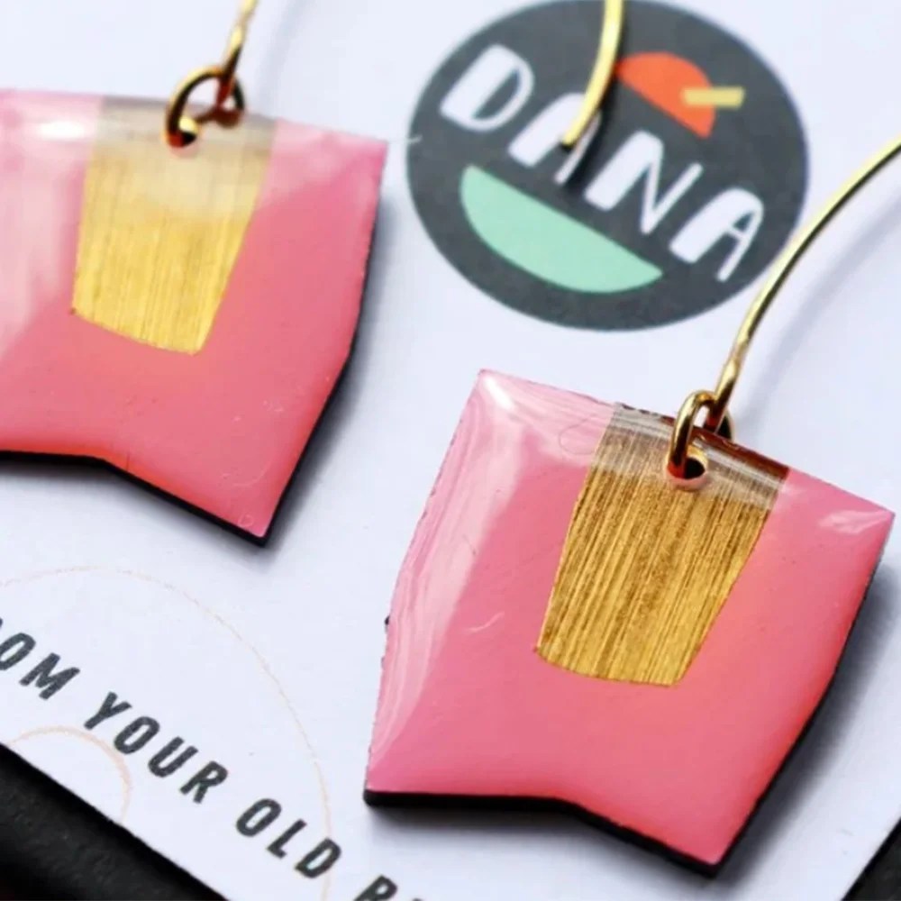 The Connie earrings - Pink/gold DANA Jewellery