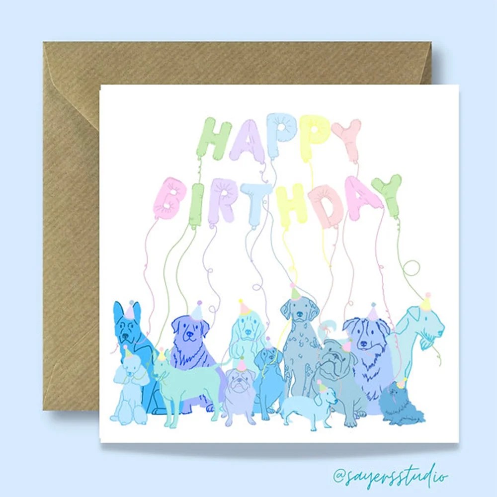 Birthday cards - Sayer Studio - Dogs Sayers Studio