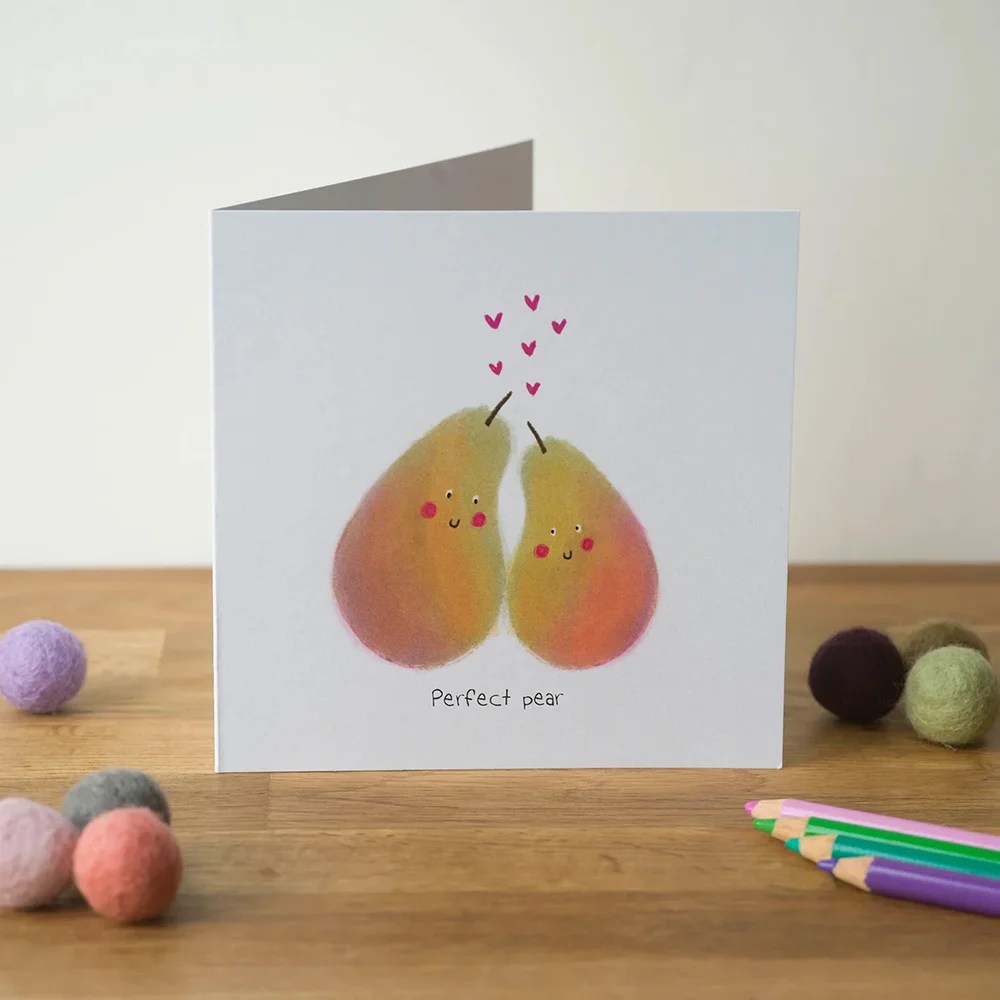 Greeting card - Love (Pear shaped studio) - Perfect pear