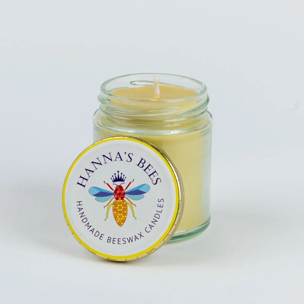 Candle - Beeswax in a jar Hanna's bees