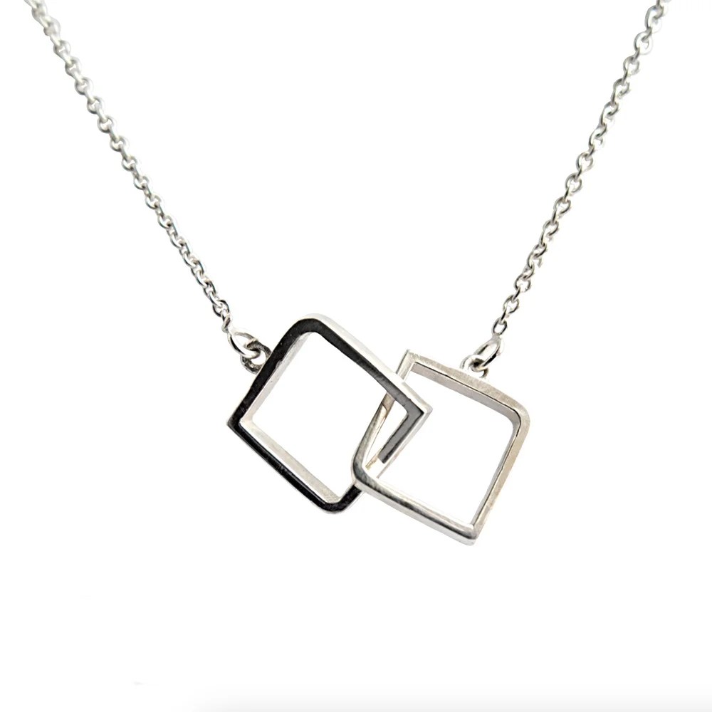 Le Chéile linked Pendant - Small, Square Miriam Wade