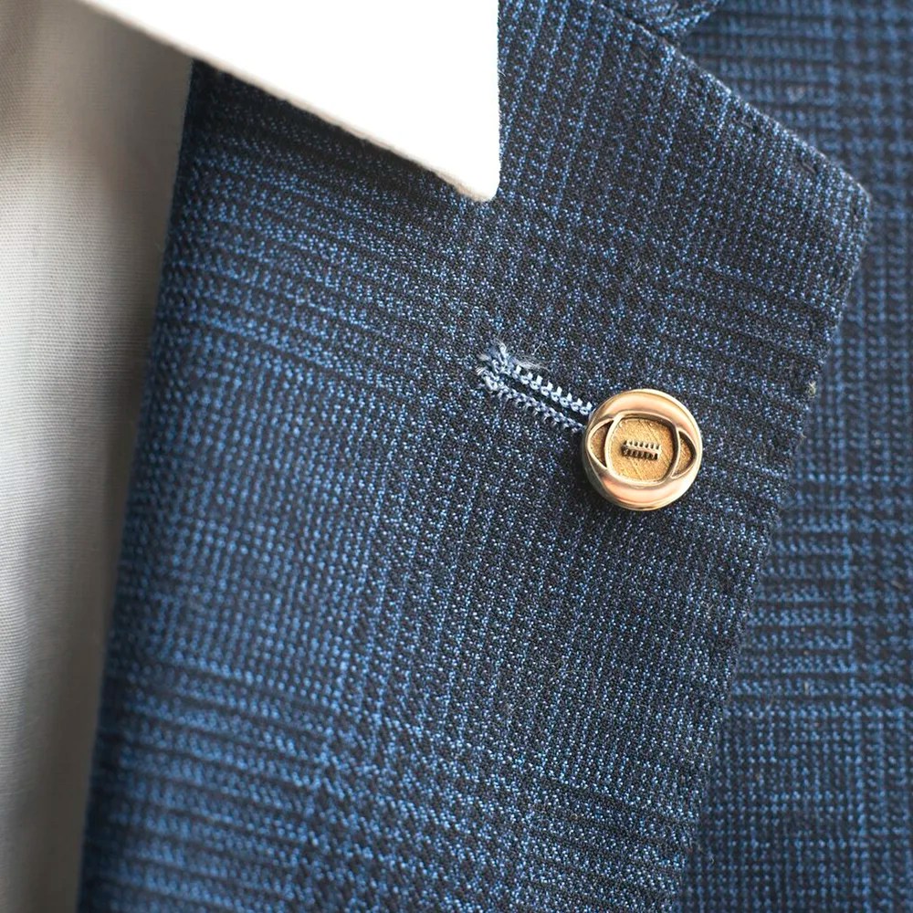 Brass lapel pin - Rugby ball Millet Wade