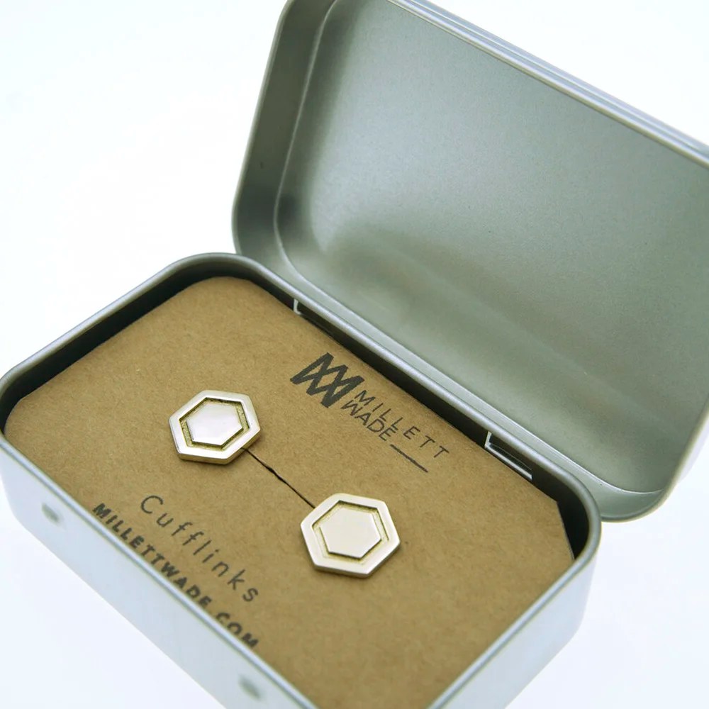 Cufflink - Hexagon Millet Wade