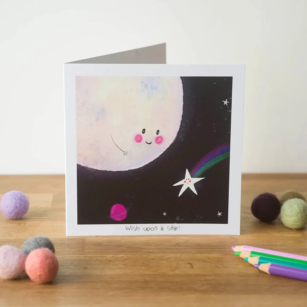 Greeting card - Wish upon a star Pear shaped studio