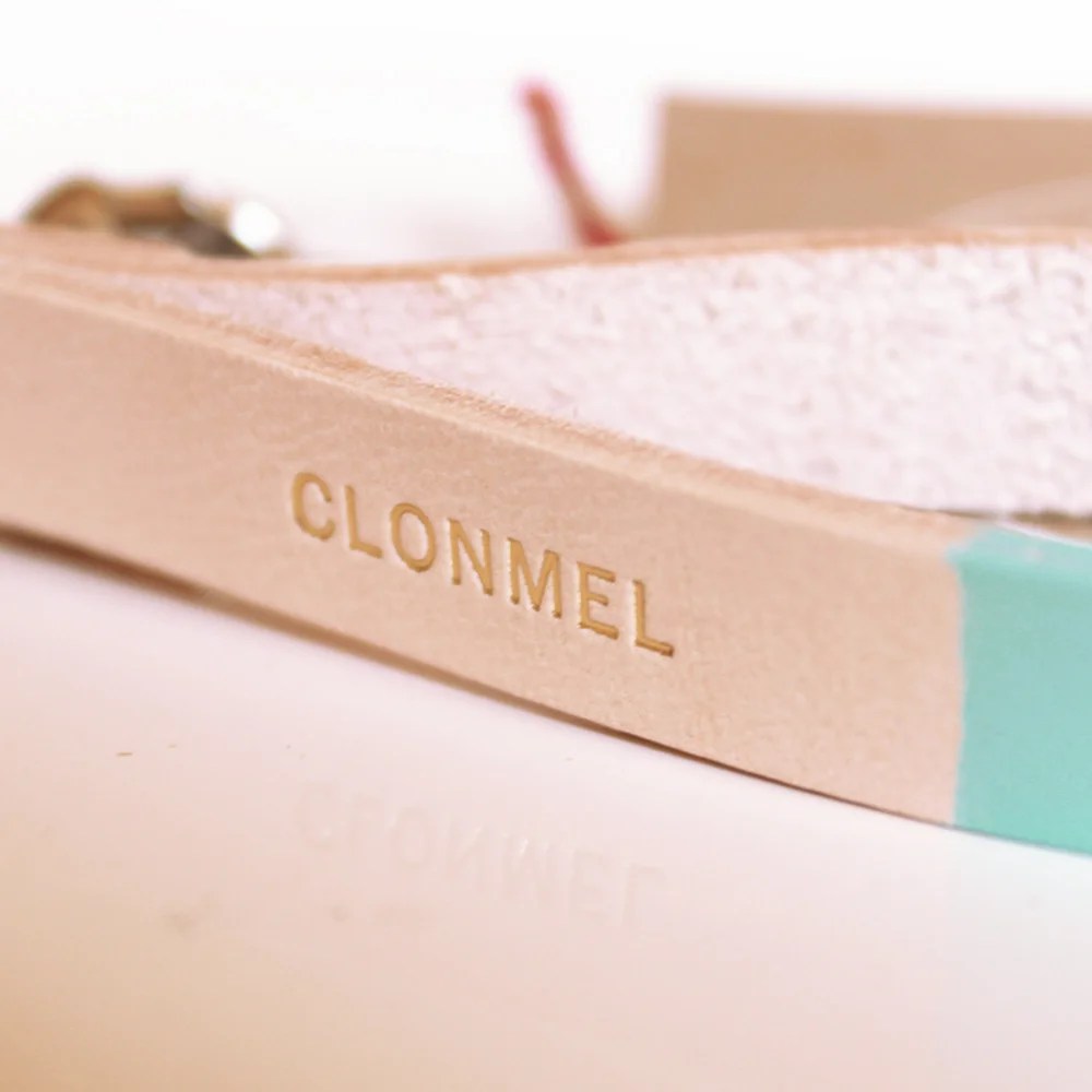 Clonmel Leather Keychains - Turquoise, English Moccaberry