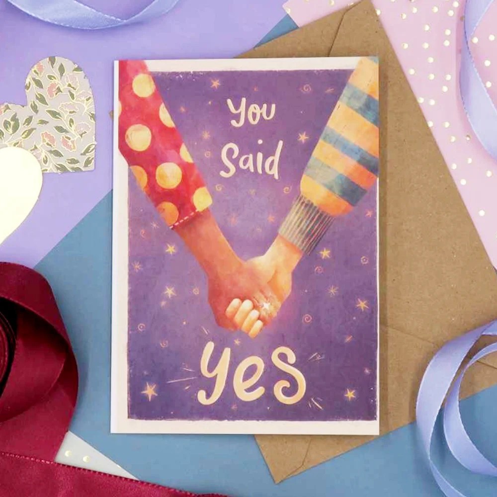 Wedding greeting cards - You said yes Shannon Bergin
