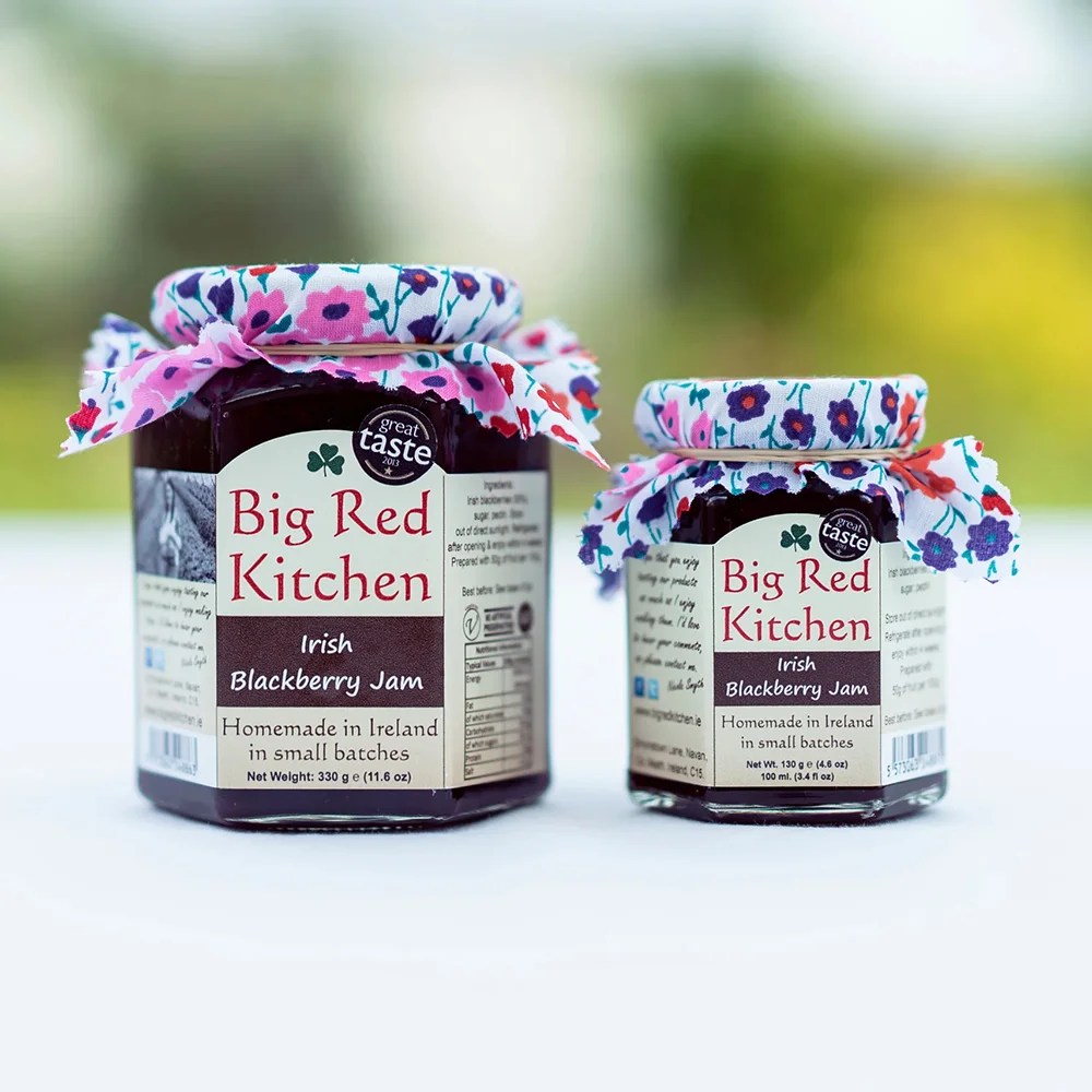 Irish Made Jam - Irish Blackberry, 330g Big Red Kitchen