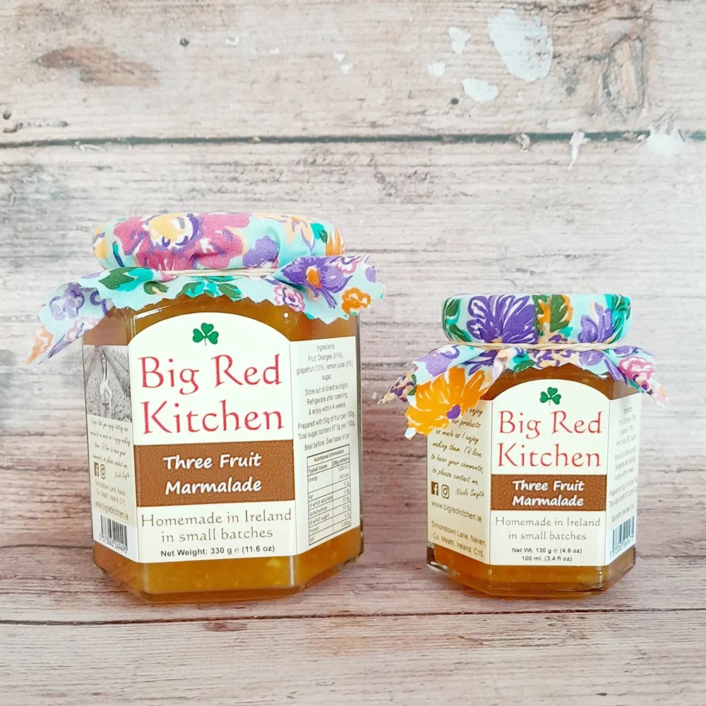 Irish Made Marmalade - Three Fruit Marmalade, 130g Big Red Kitchen