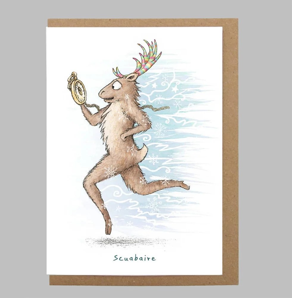 Christmas Greeting card - Reindeer - Scuabaire Mireog