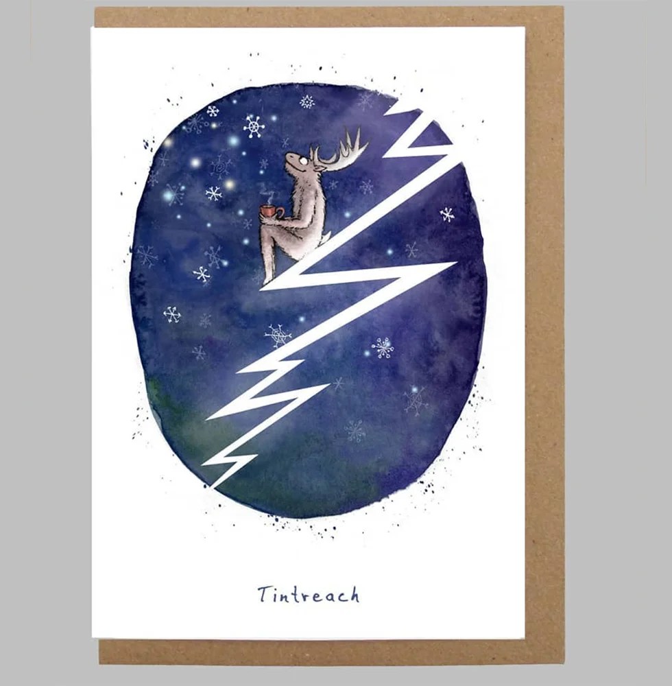 Christmas Greeting card - Reindeer - Trintreach Mireog