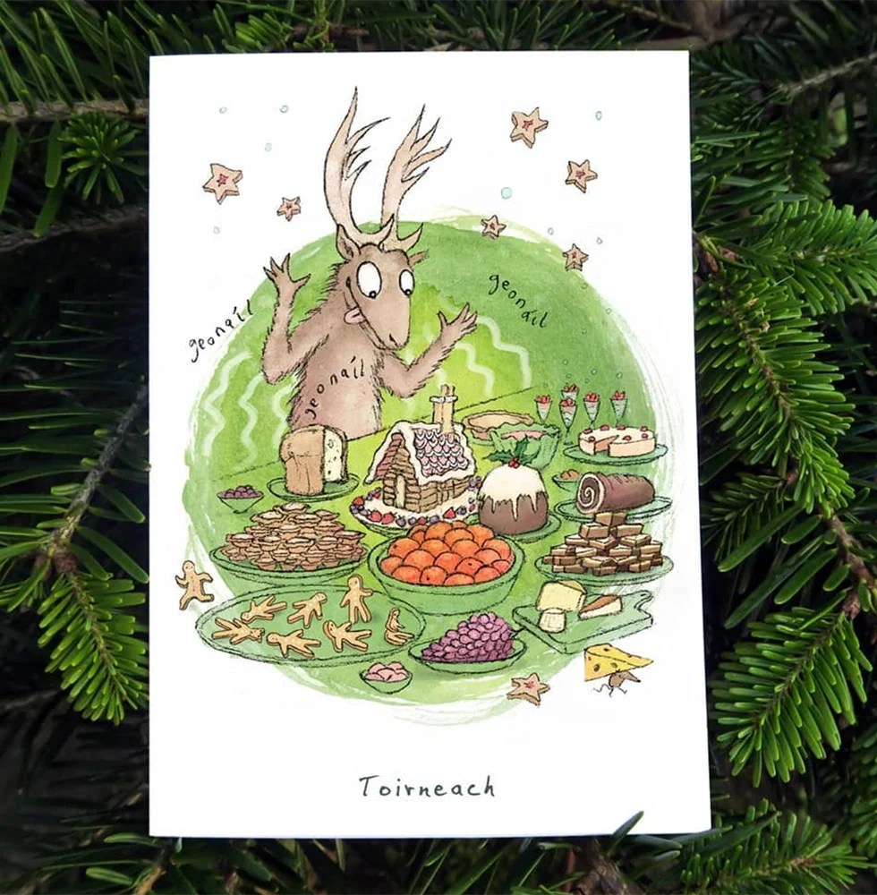 Christmas Greeting card - Reindeer - Toirneach Mireog