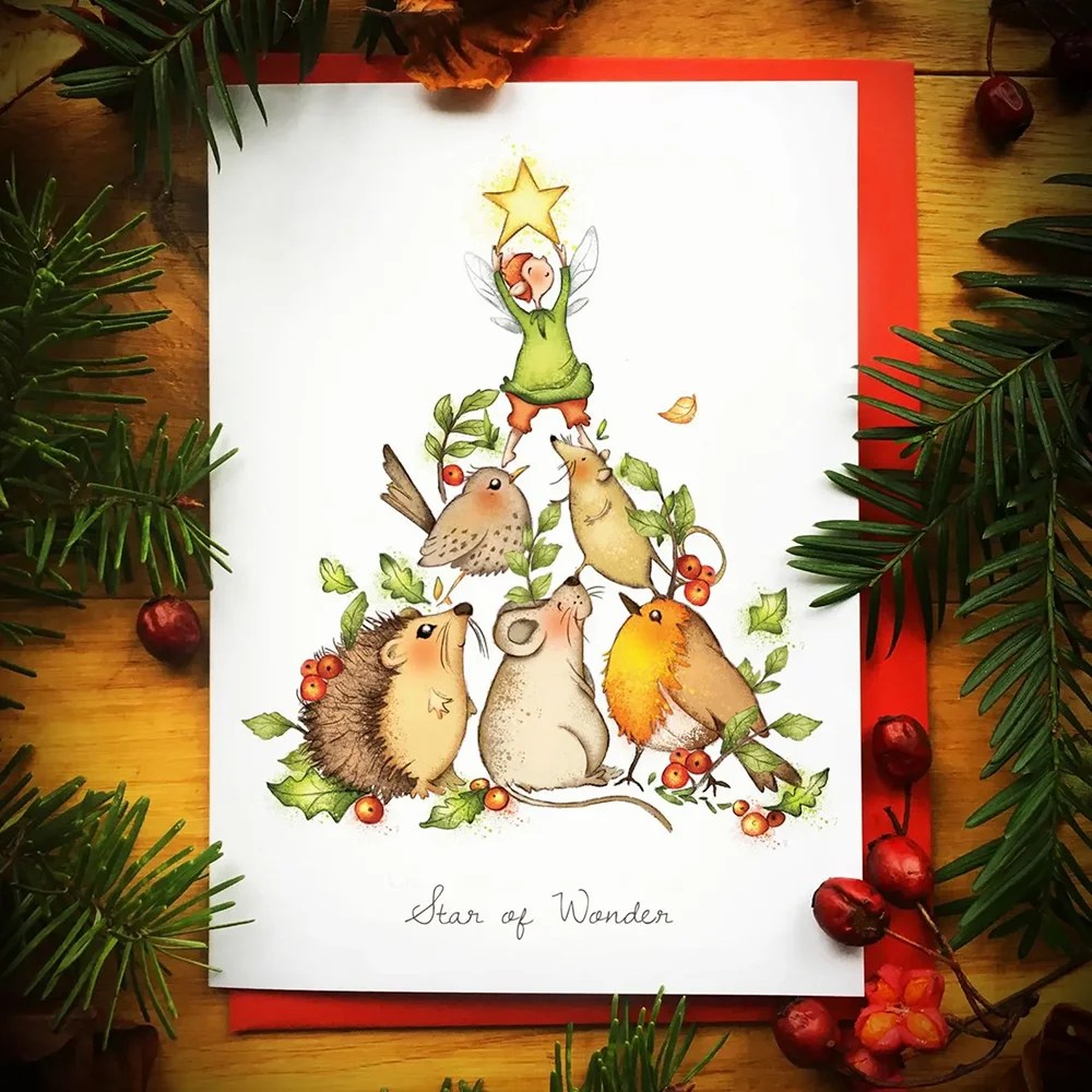 Christmas cards - Burren Flower Fairies - Star of Wonder