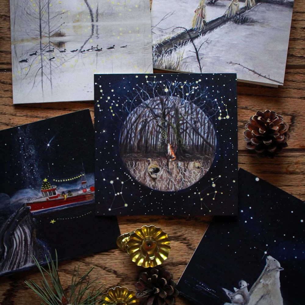 Winter Cards - For a fragile planet Enagh Farrell Illustration