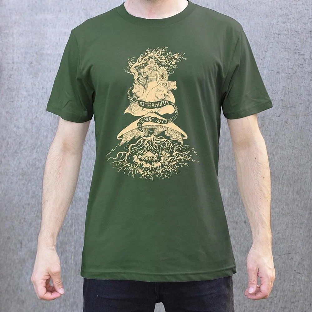 Unisex T-shirt - King of Tara - Green, Large Mireog