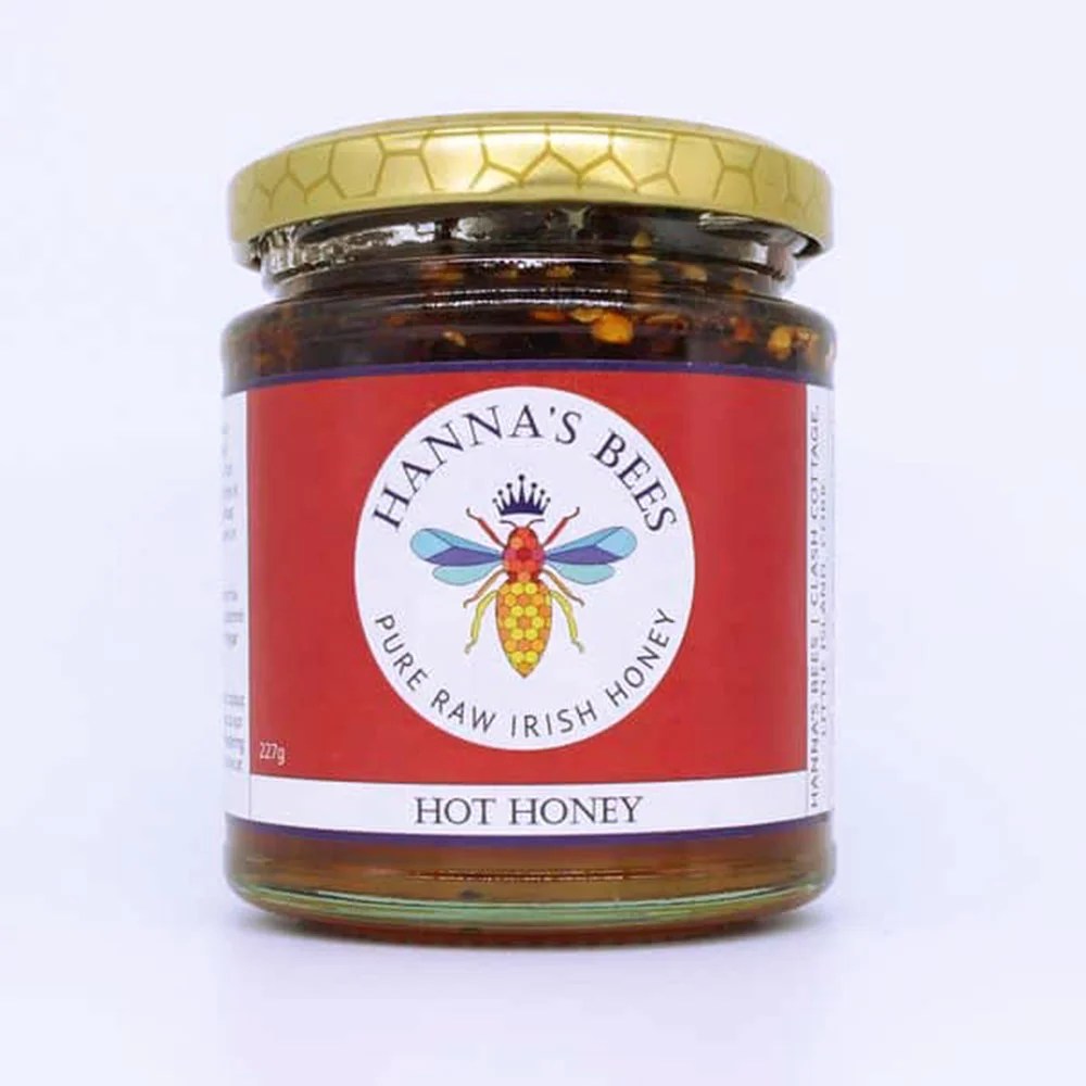 Pure raw Irish honey - Hot Honey - 227g Hanna's bees