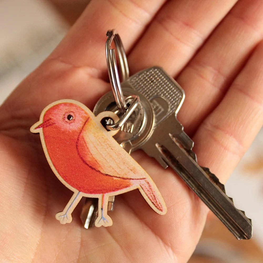 Bird keyrings - Robin Tiny Studio