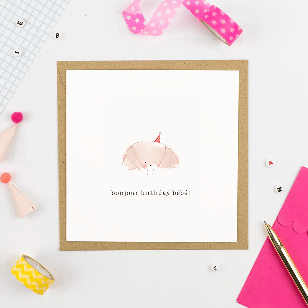 Greeting card - Birthday - Bonjour Pickled Pom Pom