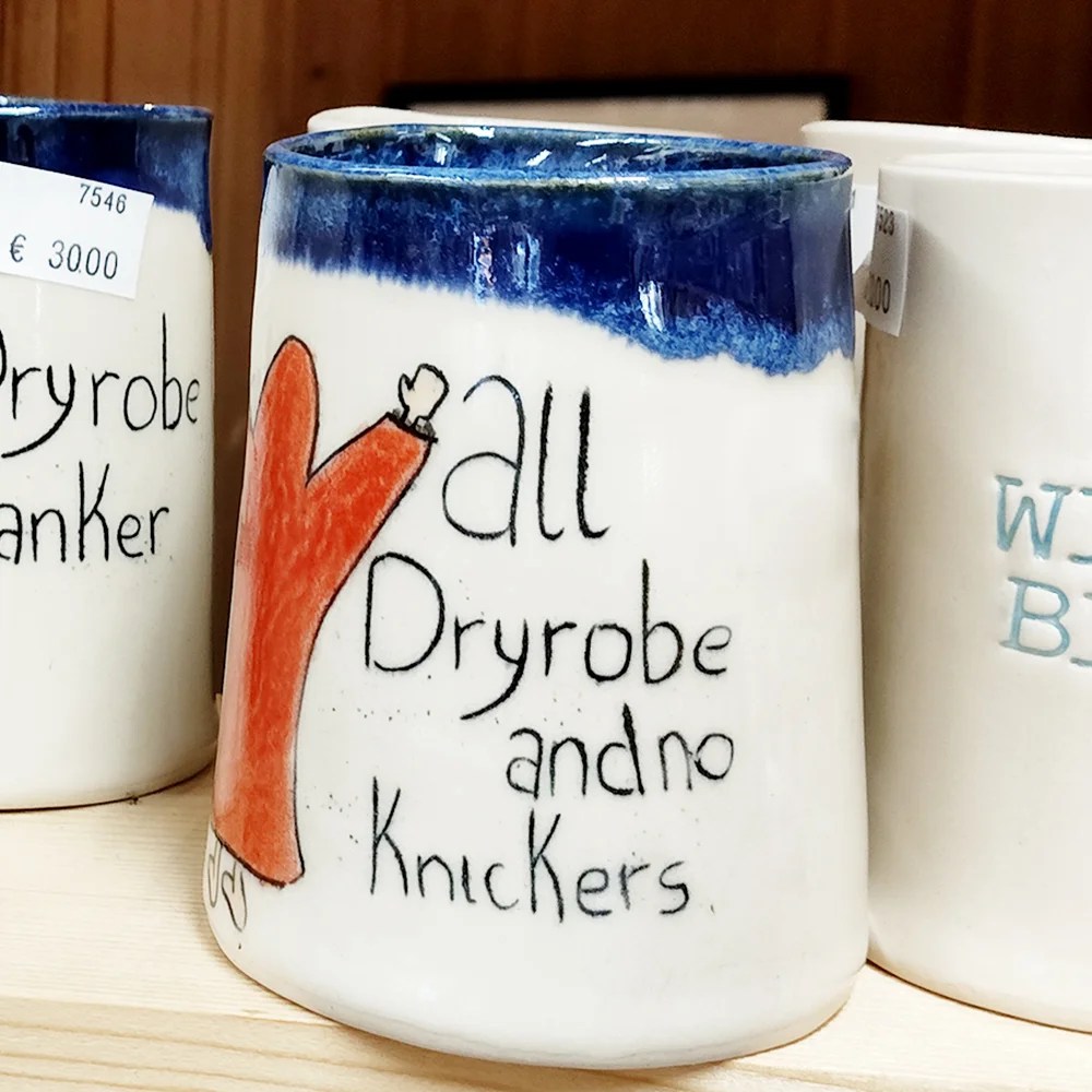 Dryrobe mug Clare Blount Pottery
