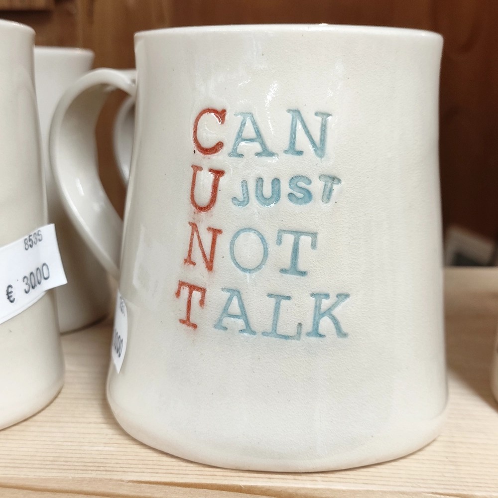 Can U Just Not Talk Mug Clare Blount Pottery