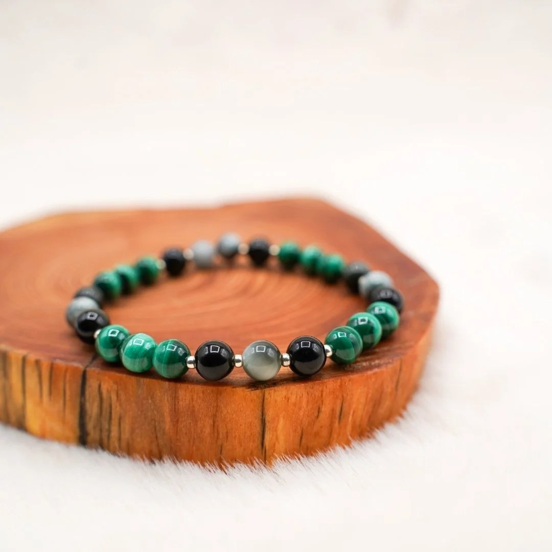 Semi-Precious Stones Bracelet - Small, Protective love L'épicurieuse creations