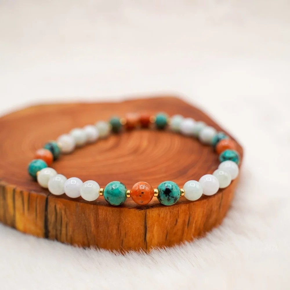 Semi-Precious Stones Bracelet - Large, Present moment L'épicurieuse creations